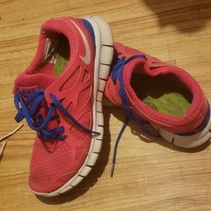 Nike Free Run 2 Shoes Pink and Blue
